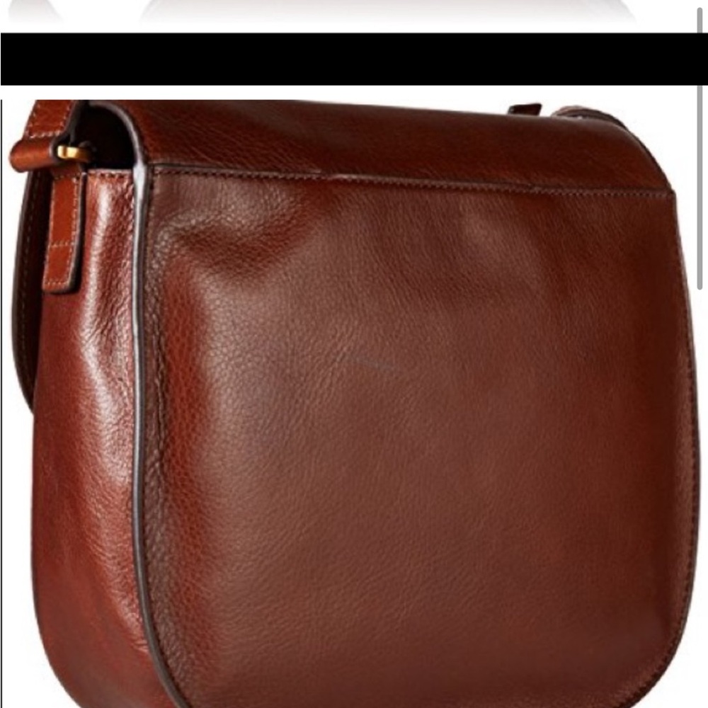 Fossil Emi Saddle Bag leather cross body messenger shoulder bag adjustable strap - Picture 15 of 16
